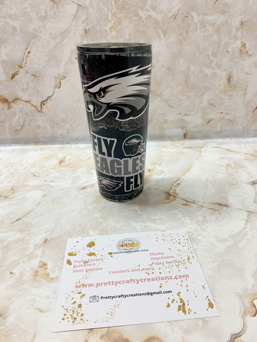 Leopard Print Philadelphia Eagles Inspired Tumbler – Pretty Crafty Creationz